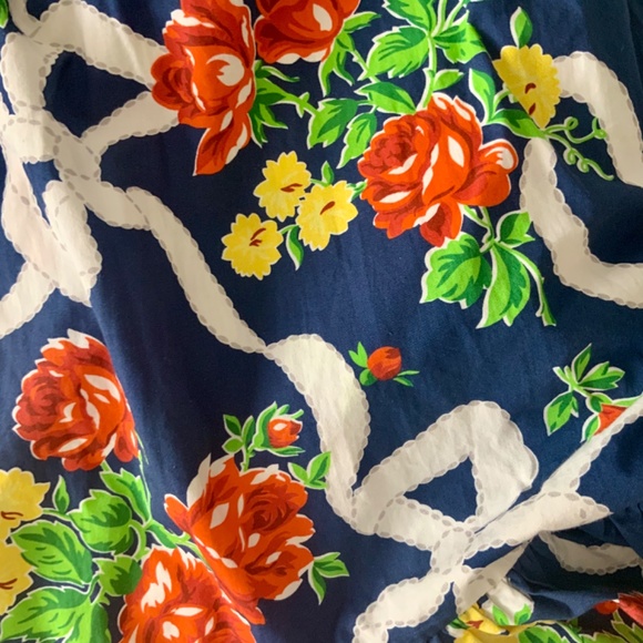 BATSHEVA blue rose floral spring prairie dress - Picture 5 of 9